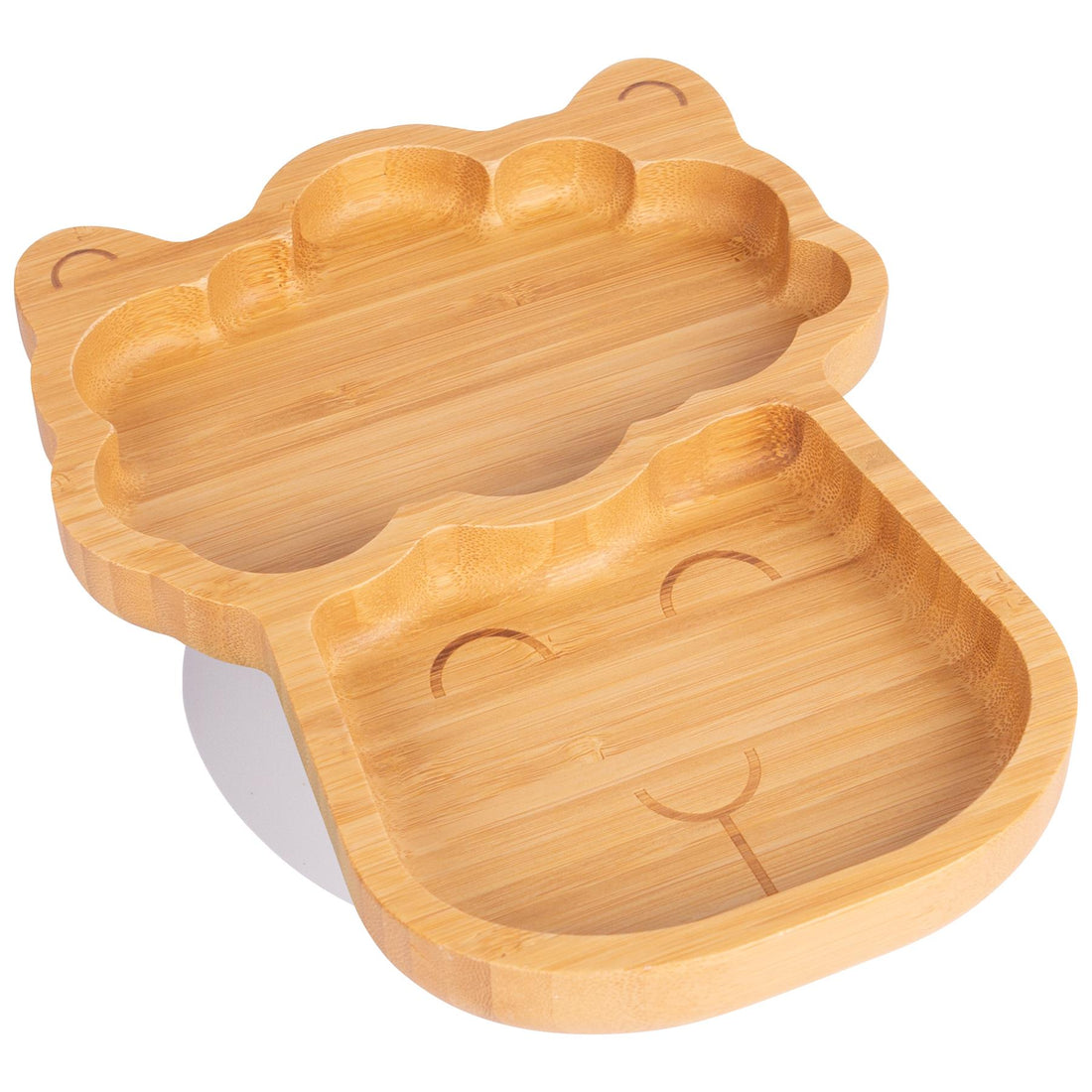 Bamboo Llama Baby Feeding Plate with White Suction Cup