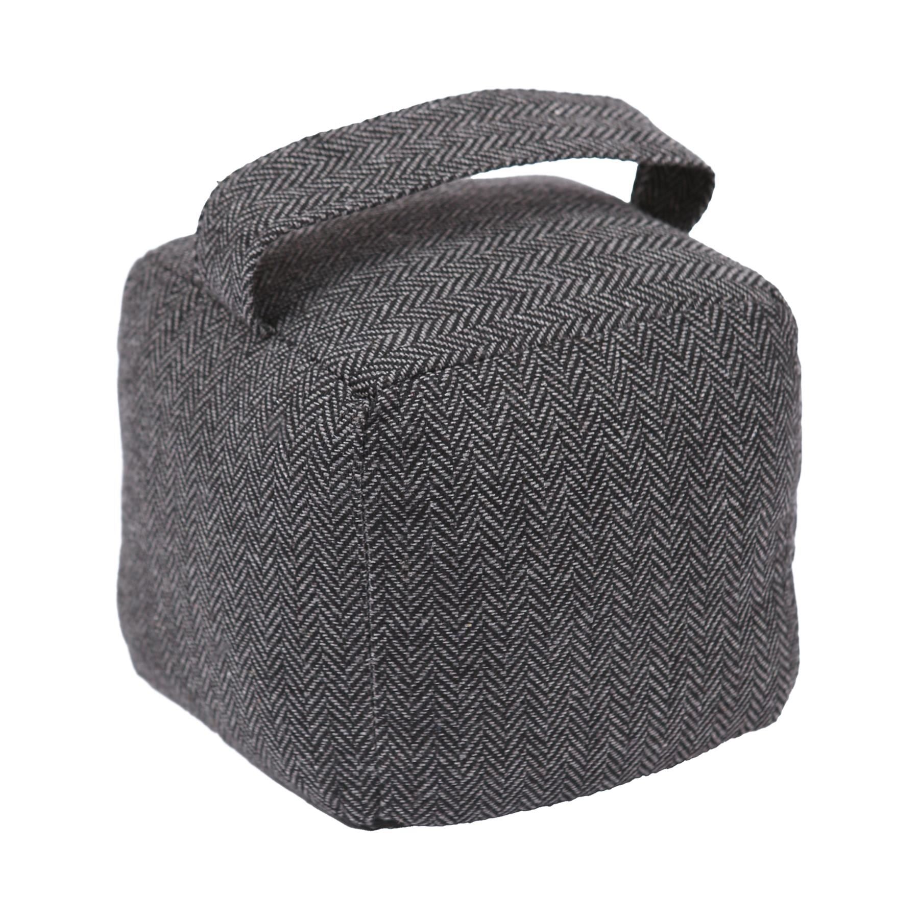 Grey Cubic Herringbone Door Stop
