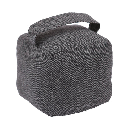 Grey Cubic Herringbone Door Stop