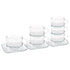 12pc 270ml Cozy Stacking Glass Coffee Cups & Saucer Set - By LAV