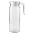 1L Glass Water Jug with White Silicone Lid - Clear