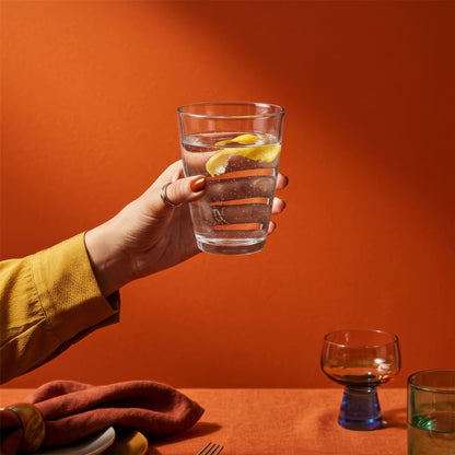 18 Piece Conical Glass Tumbler Set - 3 Sizes