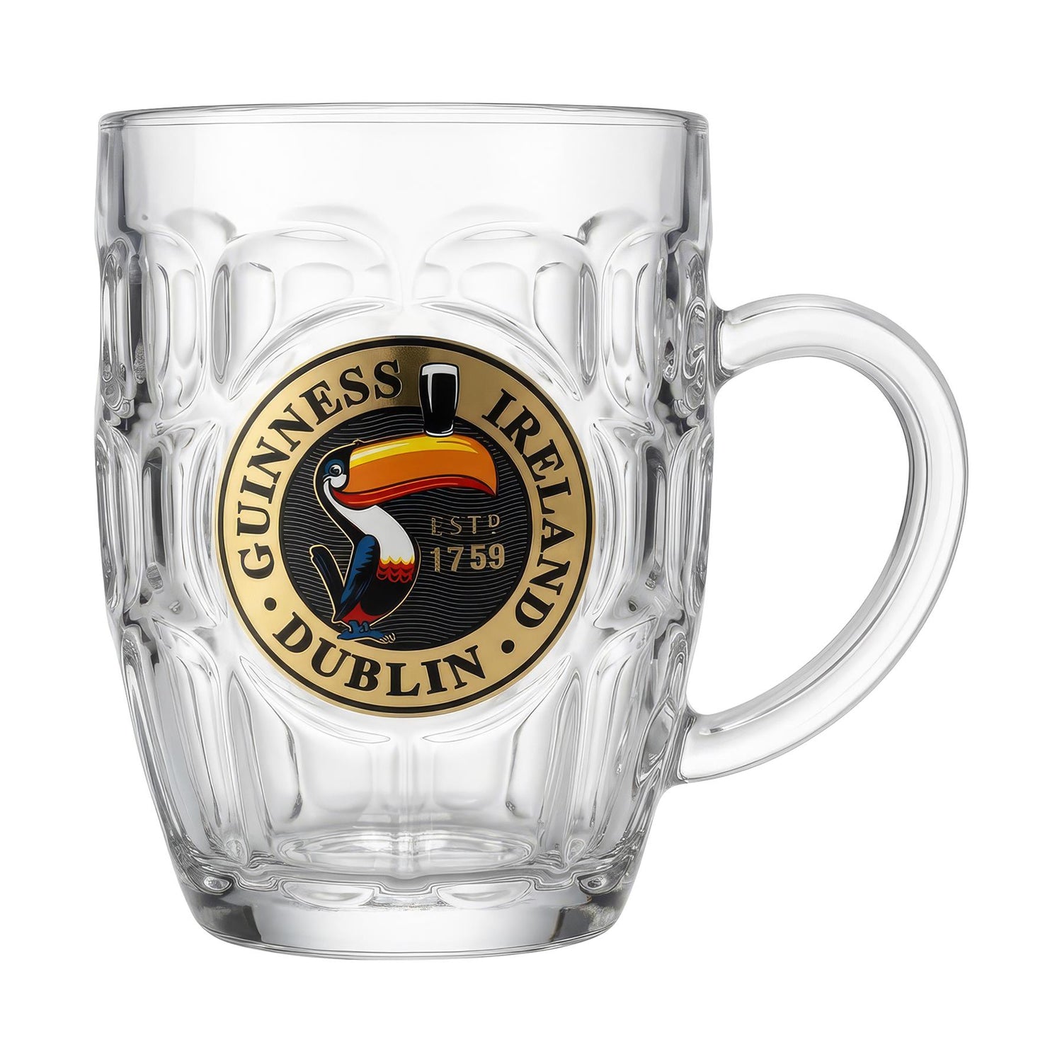 Guinness Toucan Dimpled Glass Tankard