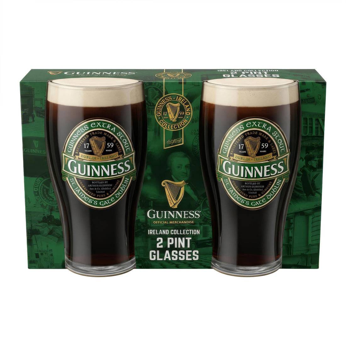 Guinness 2 Piece Ireland Pint Glass Set