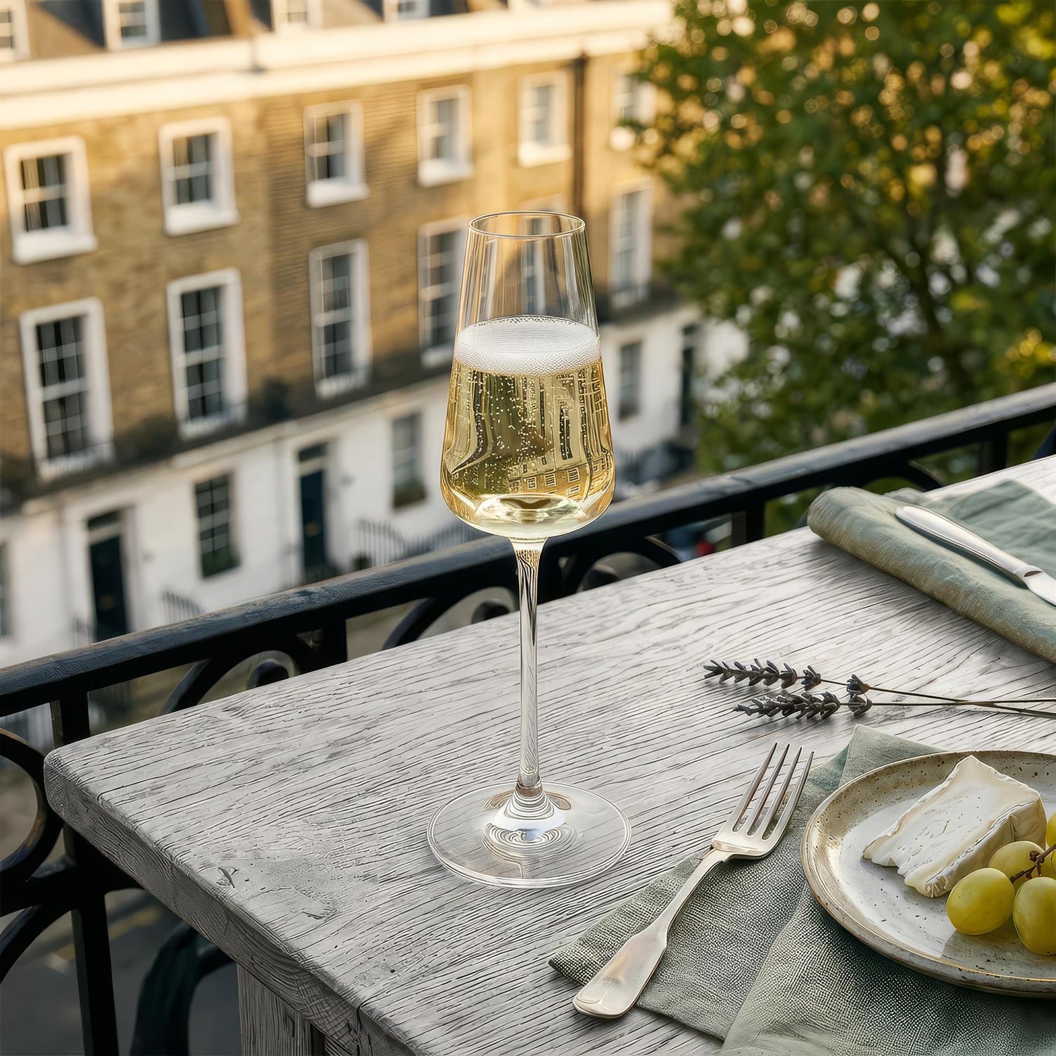 240ml Dulwich Crystal Champagne Flutes - Pack of Six