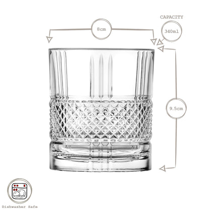 340ml Brillante DOF Whisky Glasses - Pack of 6