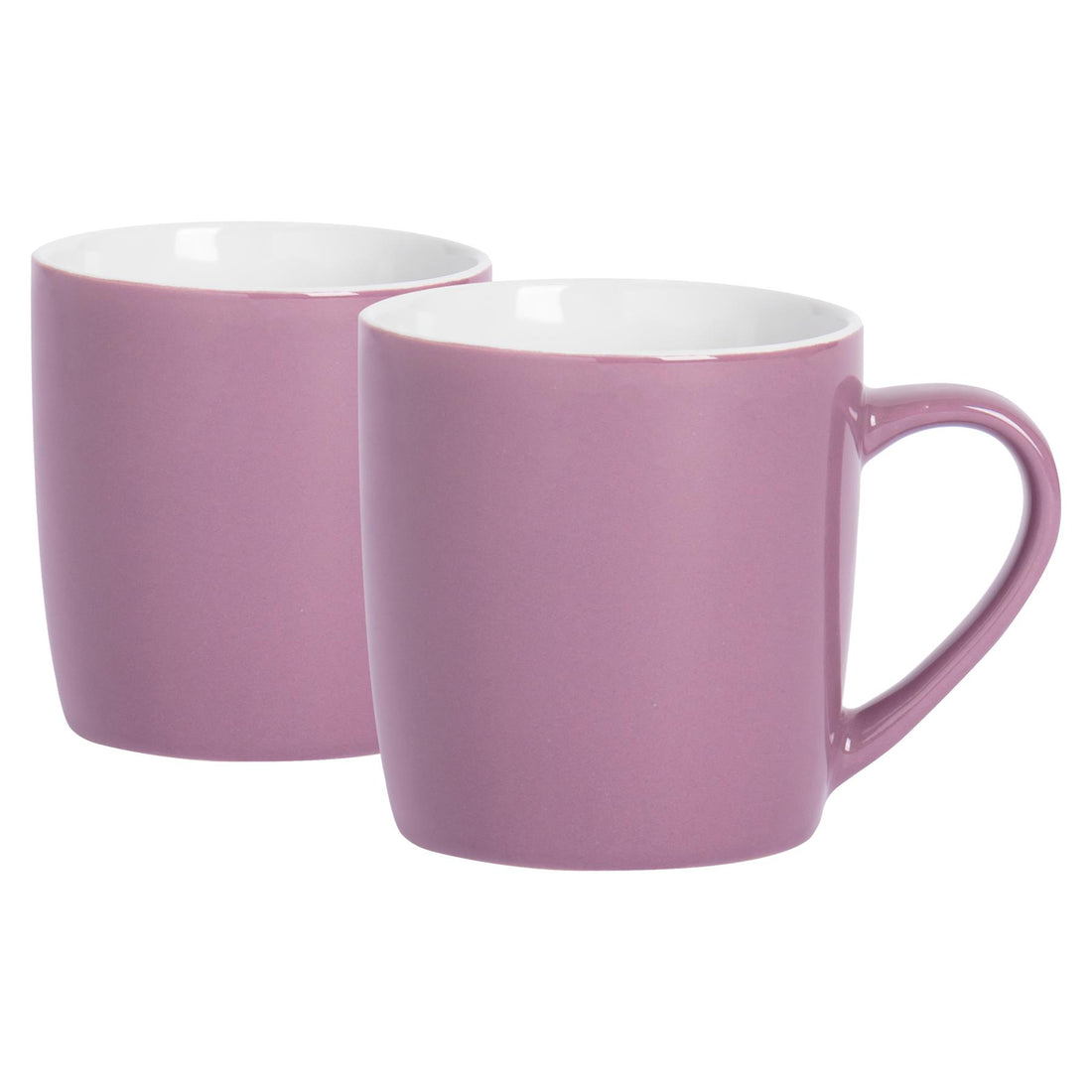 Purple 350ml Stoneware Coffee Mugs - Pack of 2