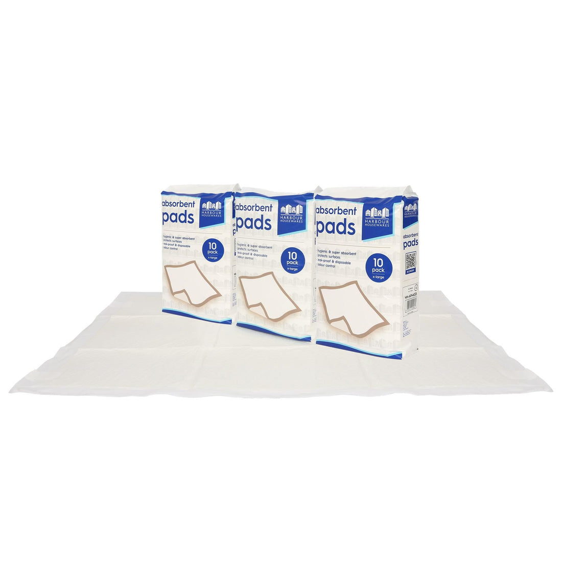 Disposable Incontinence Bed Pads - 60cm x 89cm - Pack of 30 - By Harbour Housewares