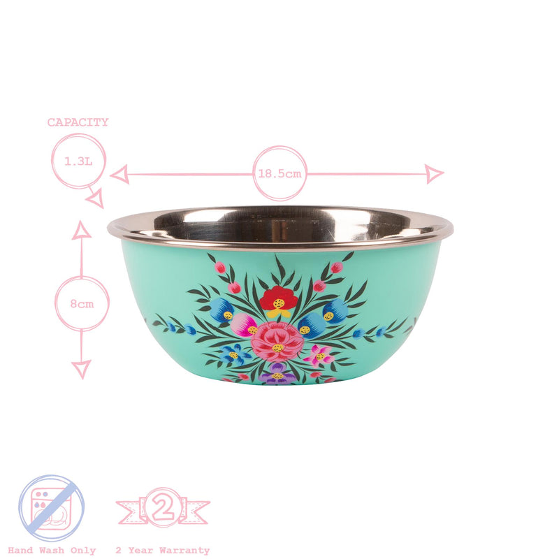 Pansy Hand-Painted Picnic Pasta Bowl - 18.5cm - By BillyCan