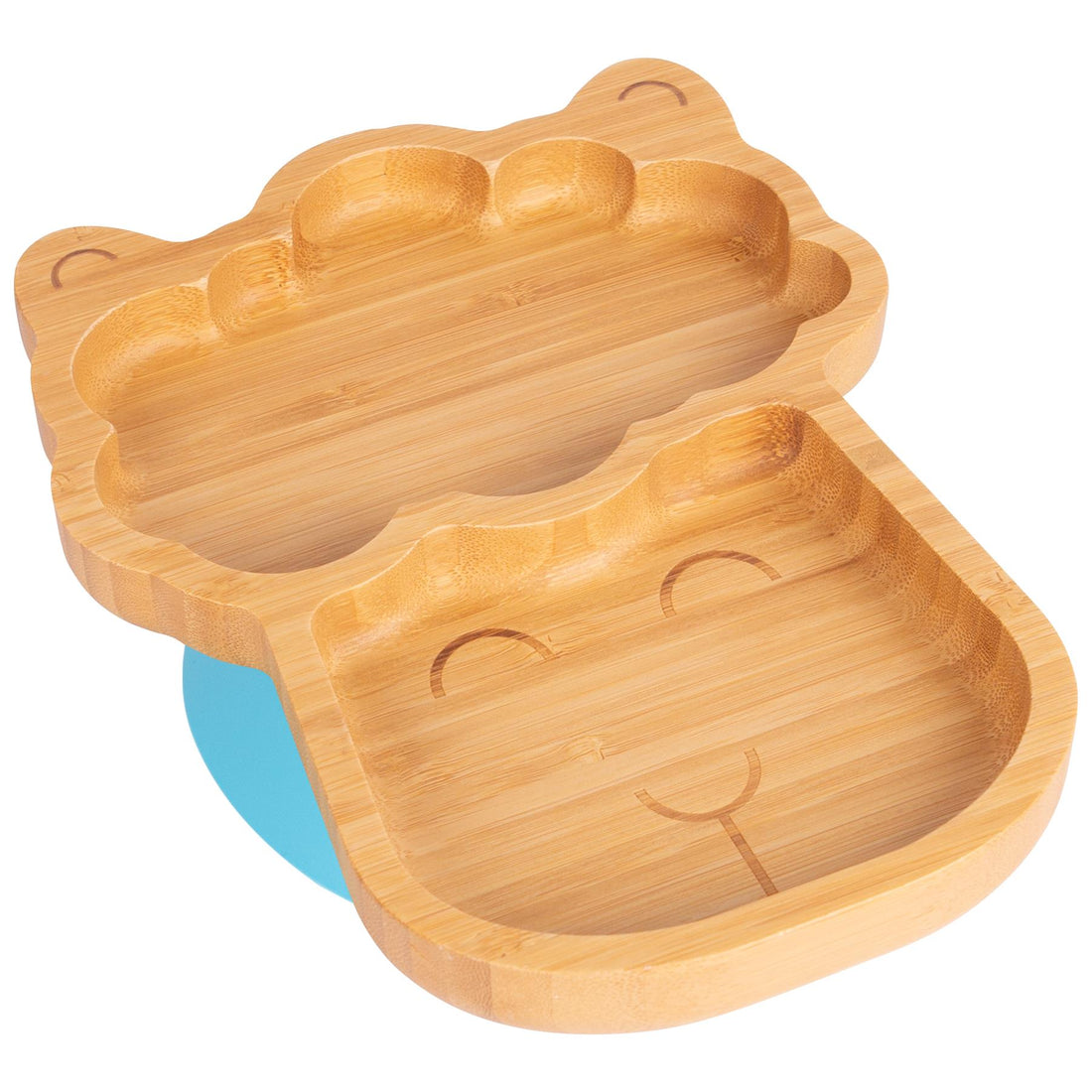 Bamboo Llama Baby Feeding Plate with Blue Suction Cup