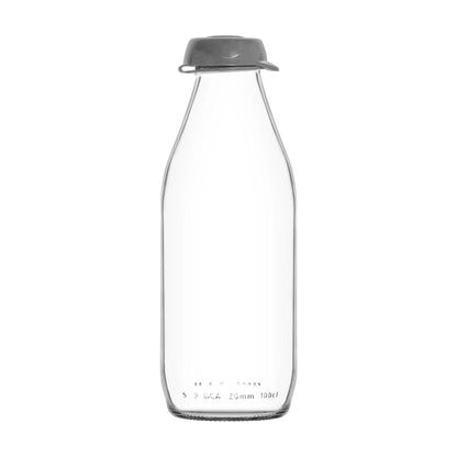 1 Litre Sute Glass Water Bottle with Silicone Lid