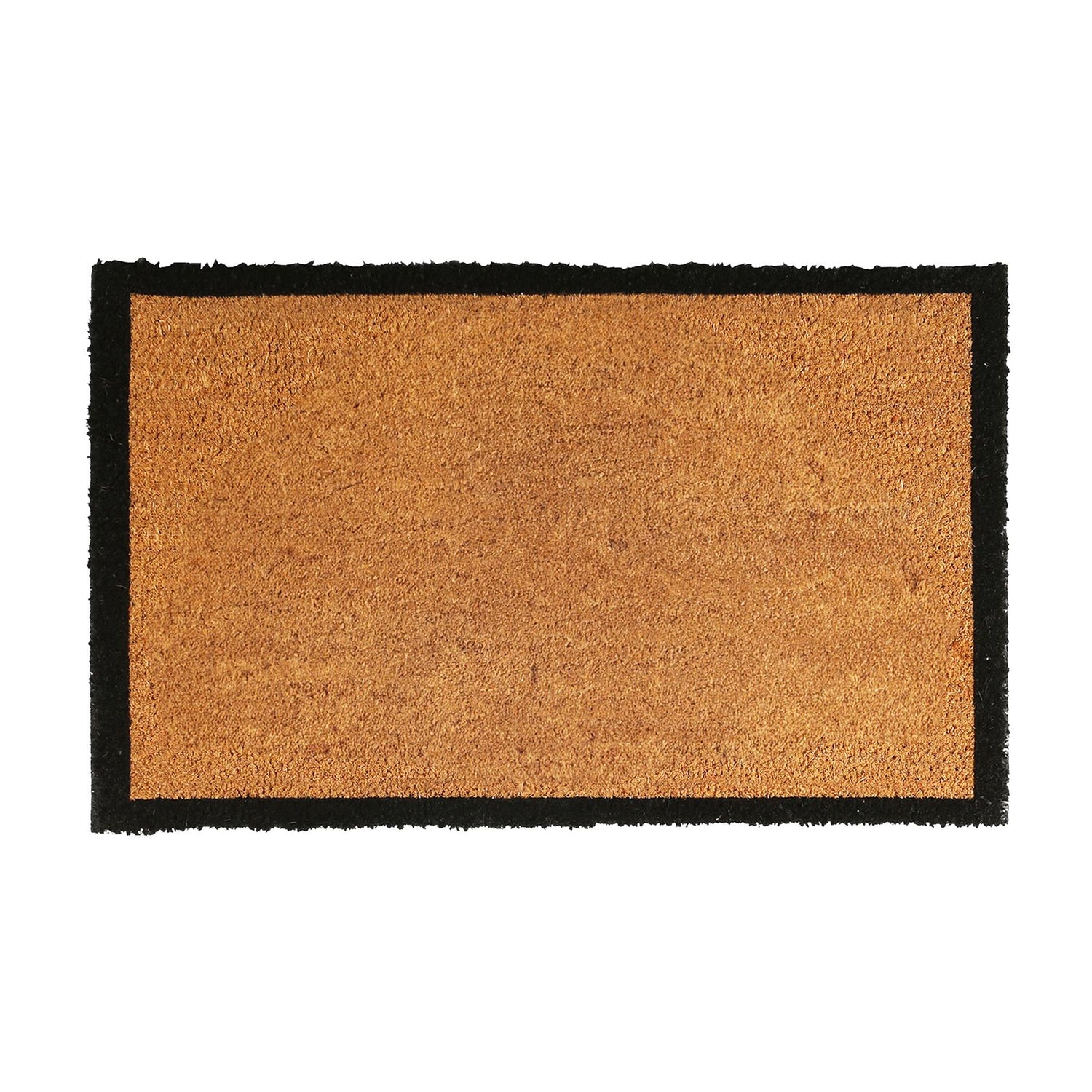 Coir Door Mat - 120cm x 75cm - Black Border - By Nicola Spring