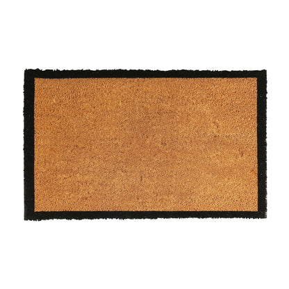 Coir Door Mat - 120cm x 75cm - Black Border - By Nicola Spring