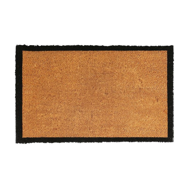 Coir Door Mat - 120cm x 75cm - Black Border - By Nicola Spring