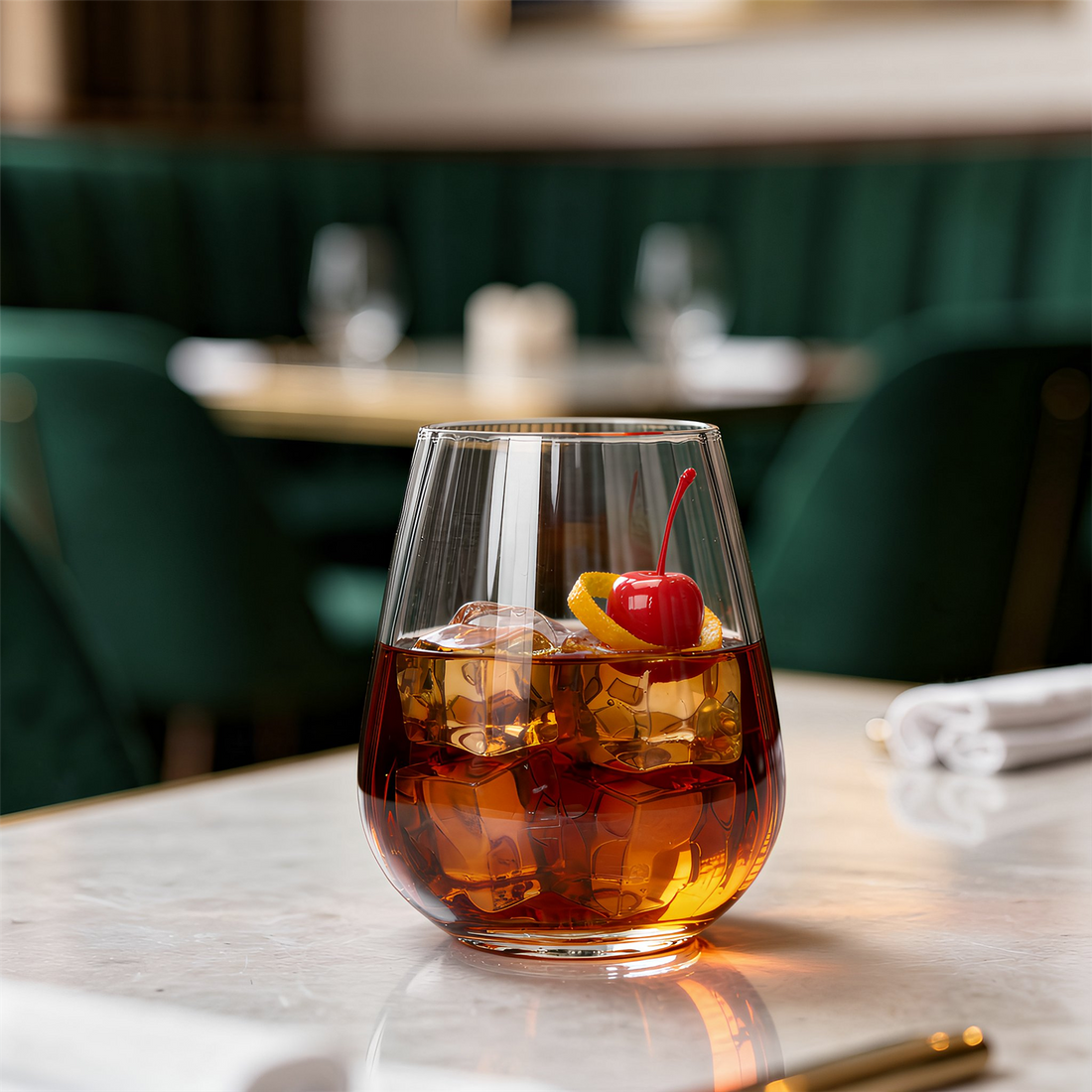 460ml Kensington Optic Crystal Tumbler Glasses - Pack of 6