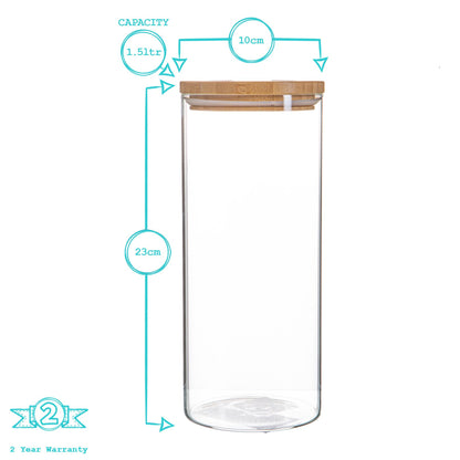 1.5L Wooden Lid Storage Jar