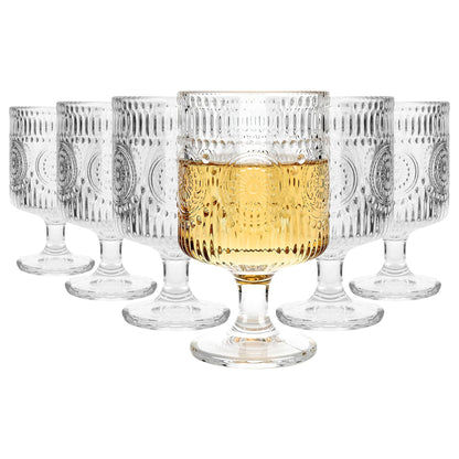 270ml Amore Ribbed Wine Glasses - Pack of 6