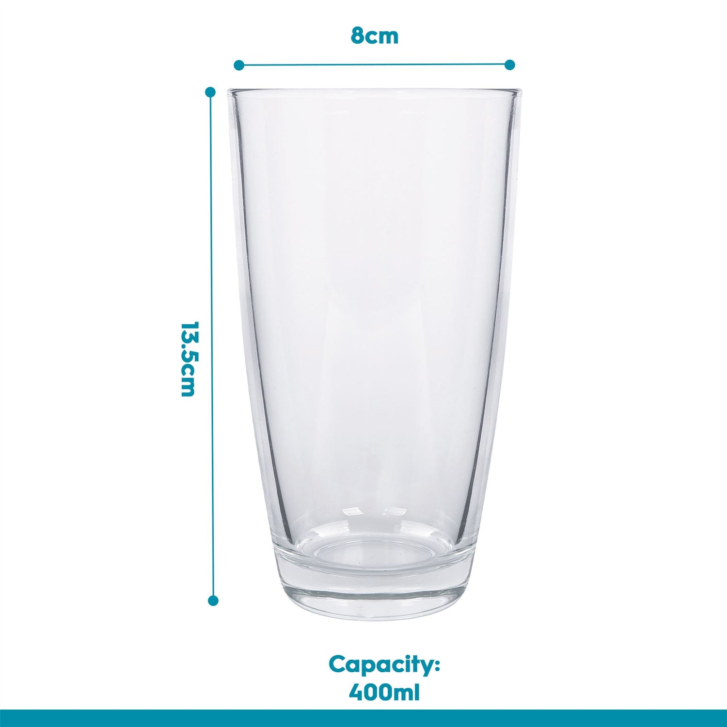400ml Conical Highball Glasses - Pack of 6