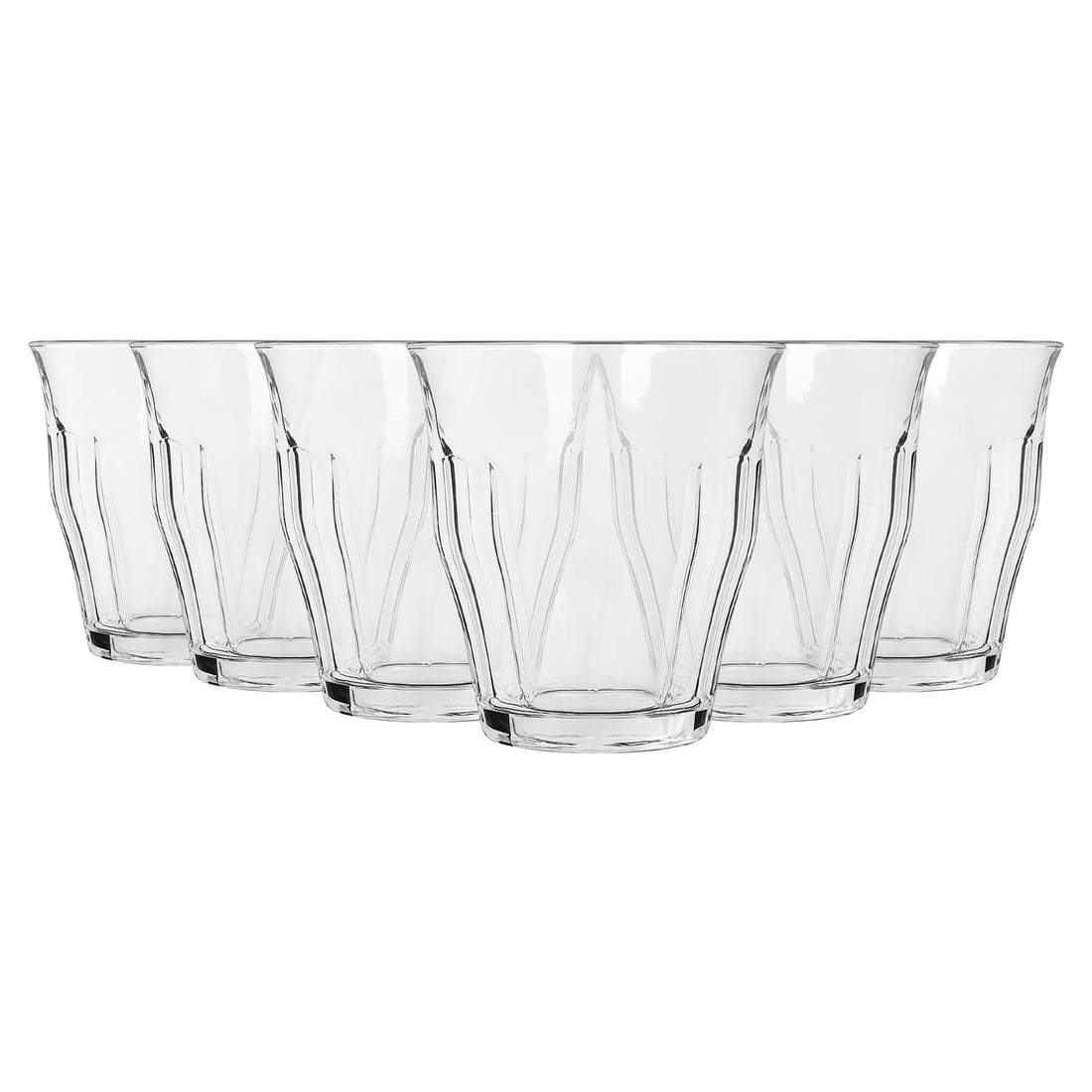 210ml Fluted Glass Tumblers - Pack of 6