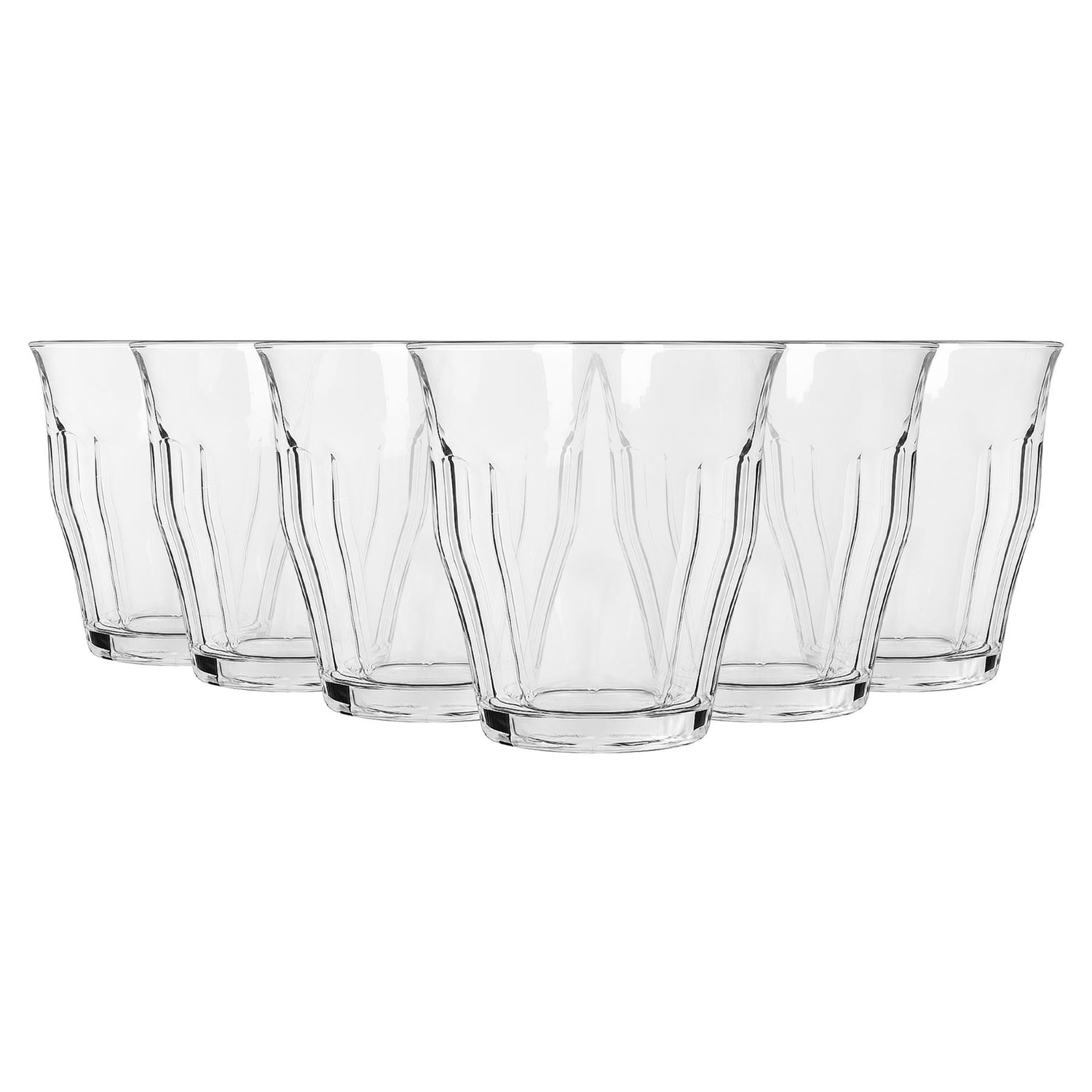 210ml Fluted Glass Tumblers - Pack of 6
