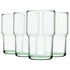 440ml Aware Hill Recycled Stacking Highball Glasses - Green - Pack of 4 - By Pasabahce