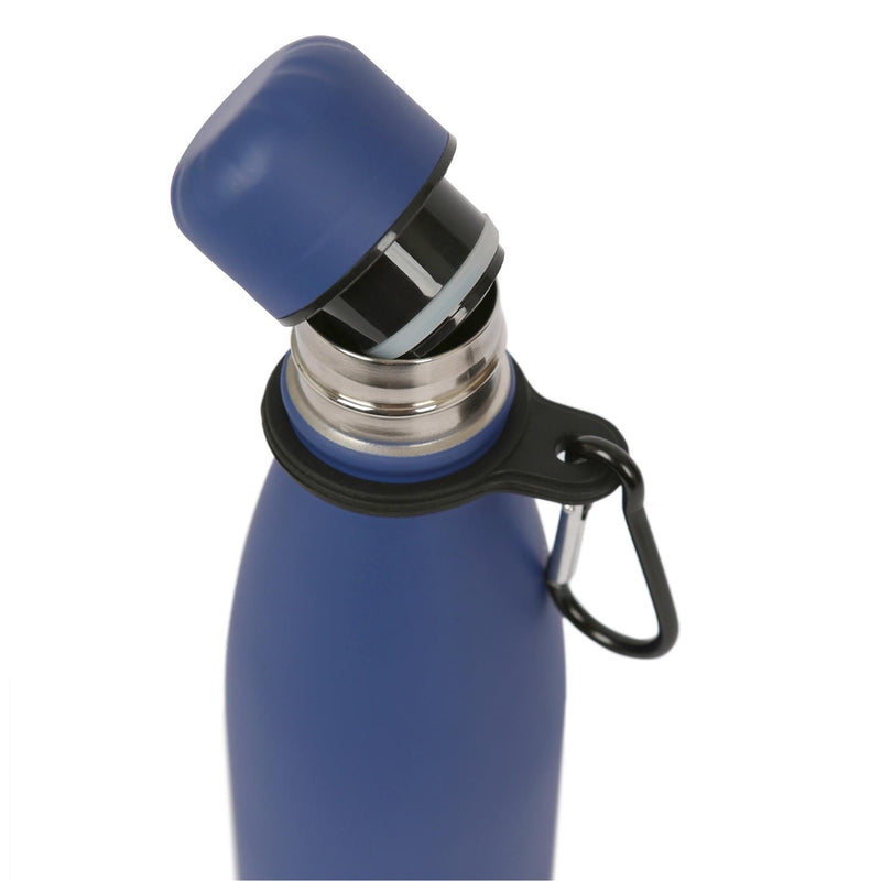 Stainless Steel Water Bottle with Carabiner Clip - 500ml - By Harbour Housewares