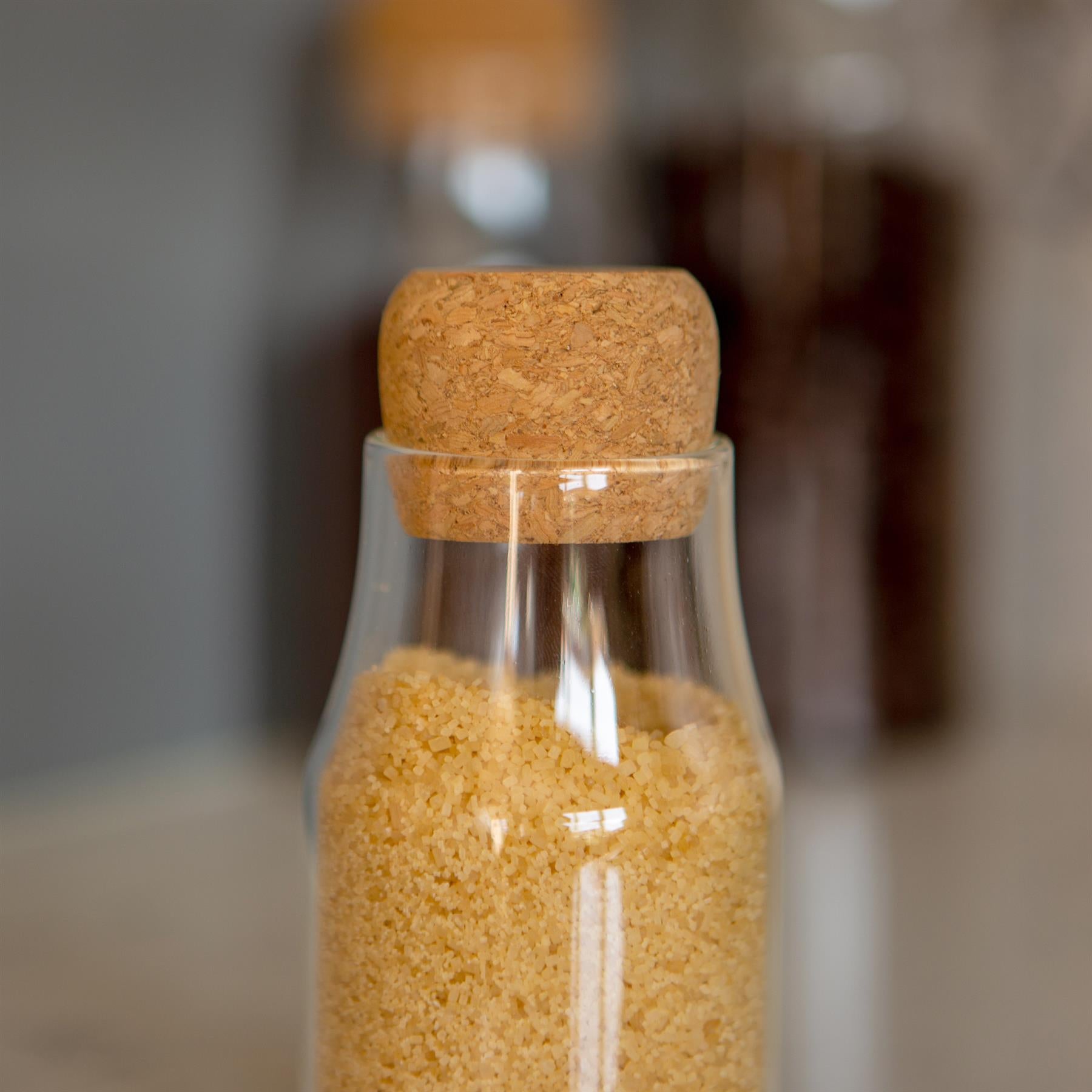 180ml Glass Storage Bottles with Cork Lid - Pack of 3