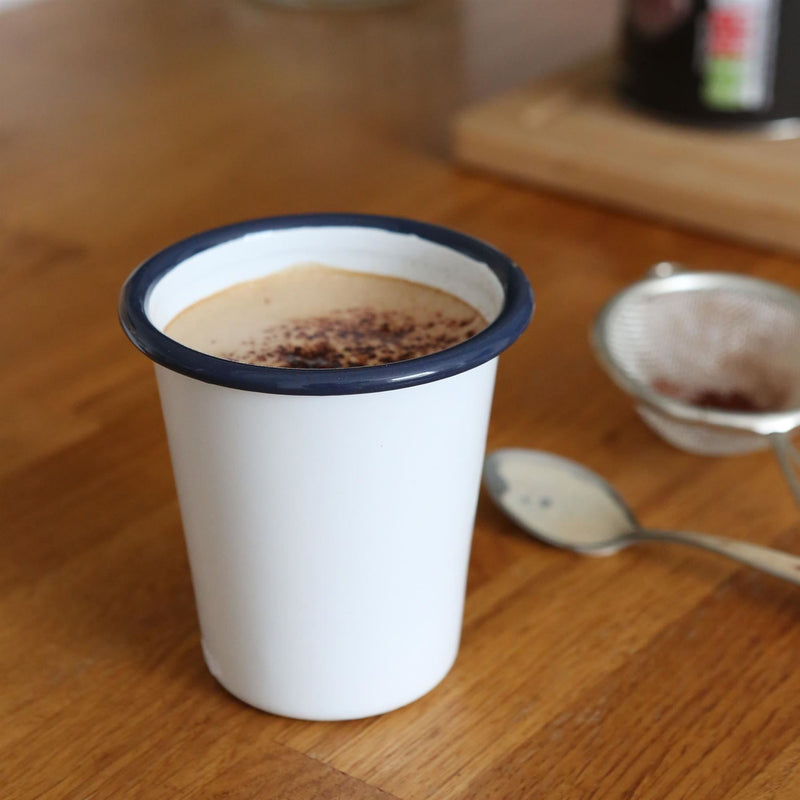 300ml White Enamel Tumblers - Pack of Six - By Argon Tableware