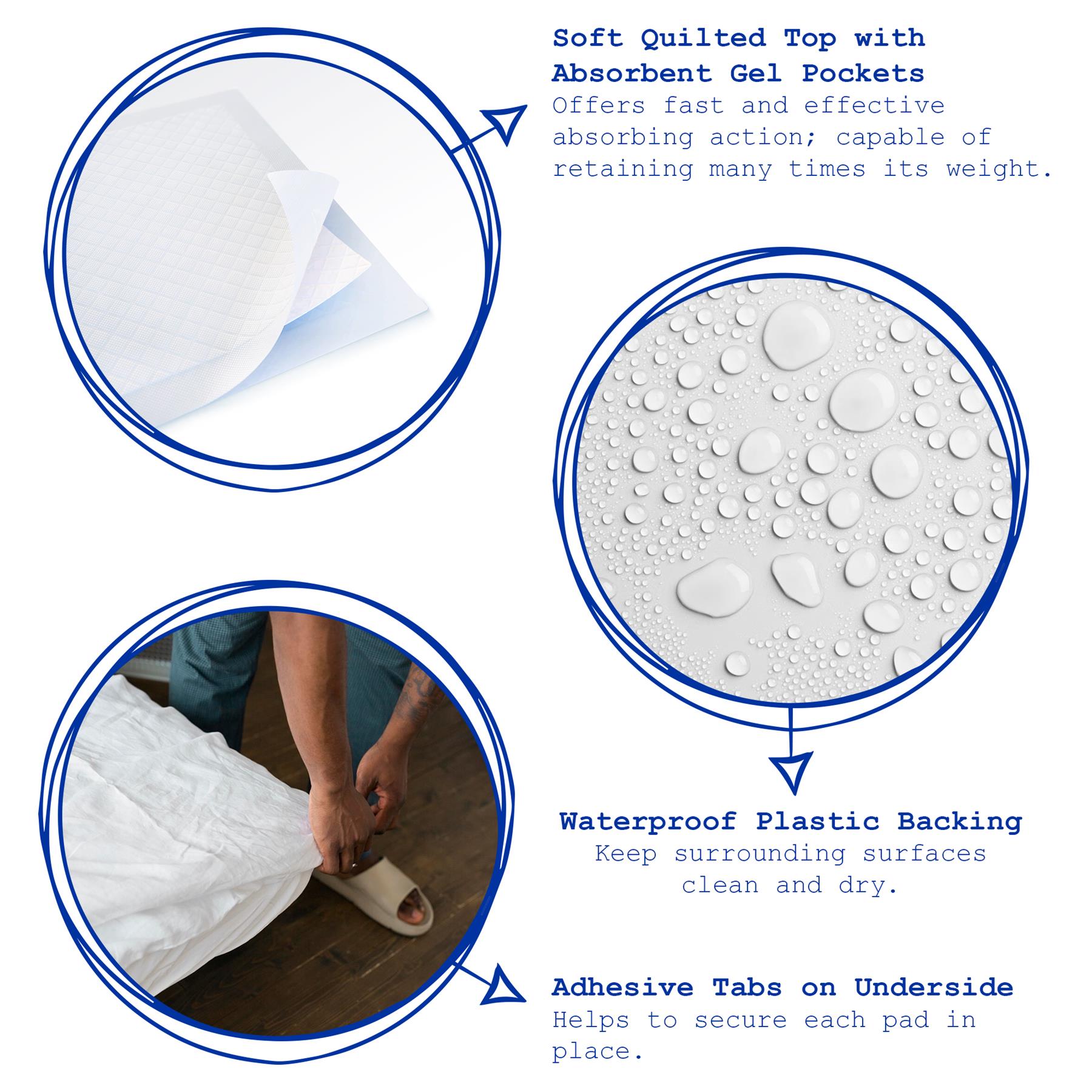 Disposable Incontinence Bed Pads - 60cm x 89cm - Pack of 10