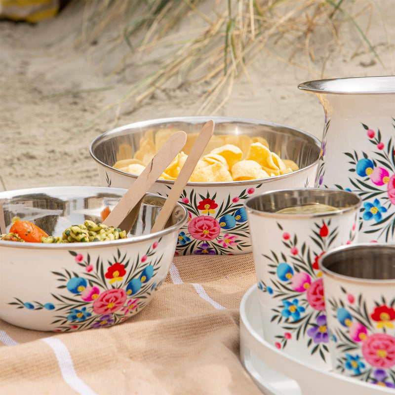 Pansy Hand-Painted Picnic Bowl Set - 3 Sizes - By BillyCan