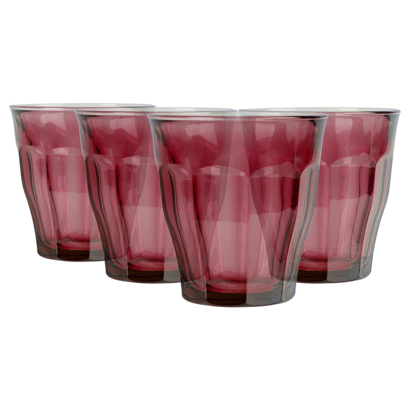 250ml Picardie Glass Tumblers - Pack of Four - By Duralex