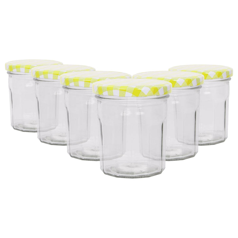 250ml Glass Jam Jars with Lids - Pack of 6 - By Argon Tableware