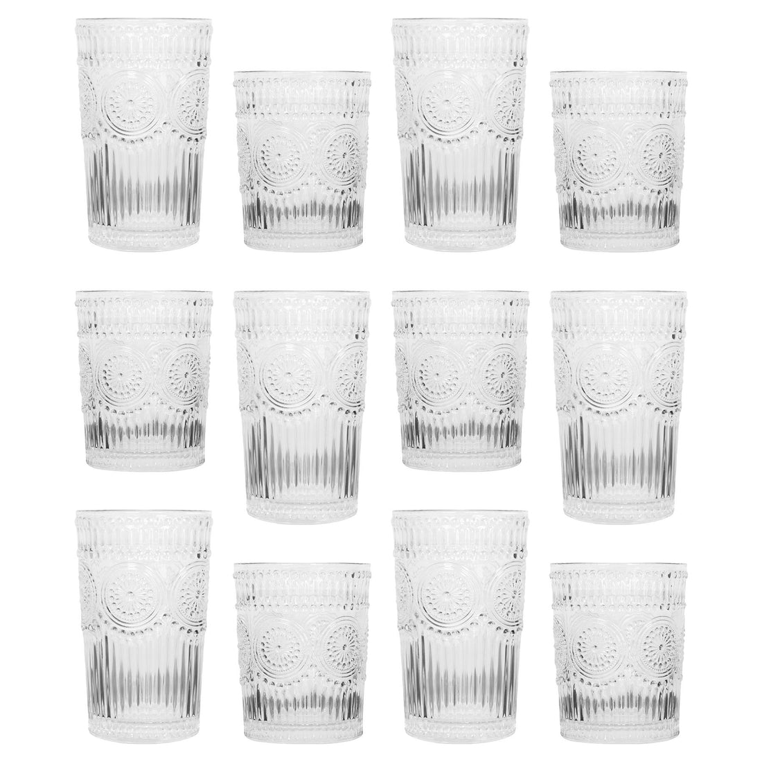 12pc Amore Glass Tumbler Set