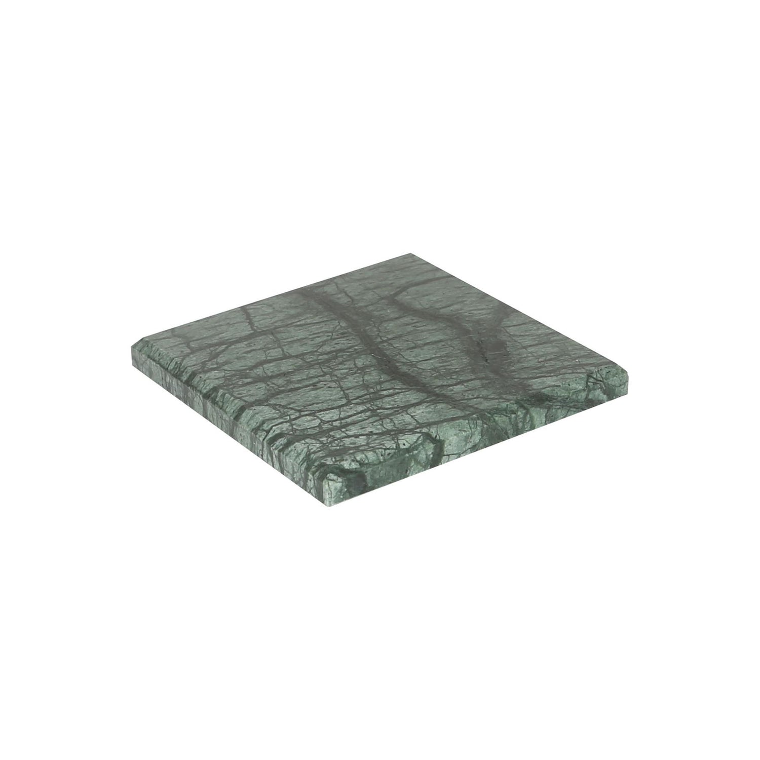 Square Marble Coasters - 10cm - Green - Pack of 6