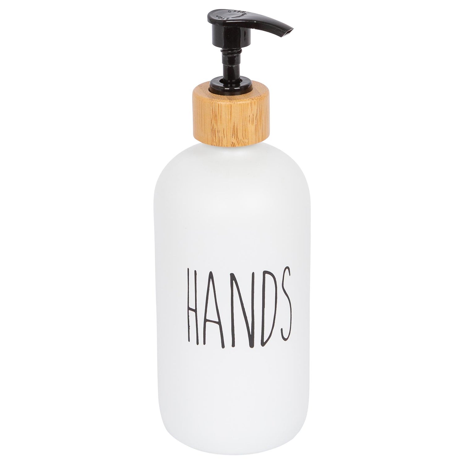 Glass Hand Soap Dispenser - 500ml - White - By Harbour Housewares