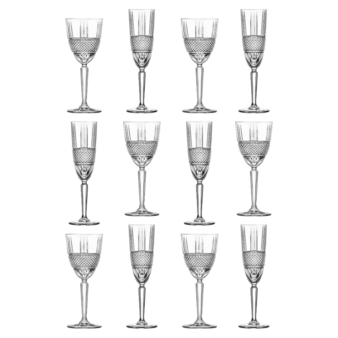12 Piece Brillante Glass Stemware Set