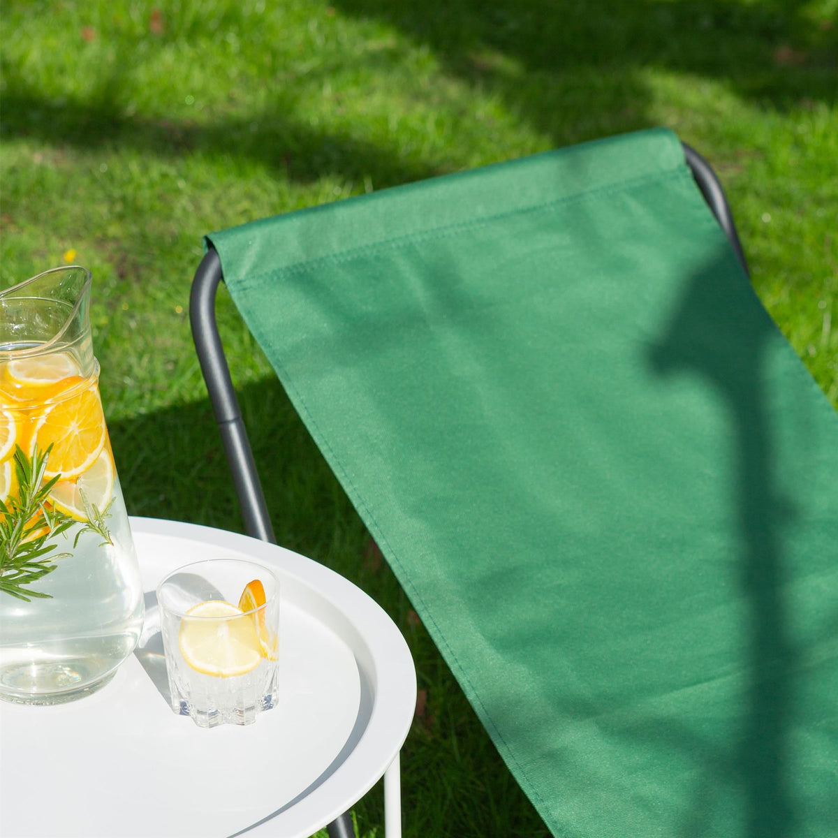 Green Folding Beach Loungers - Pack of 2