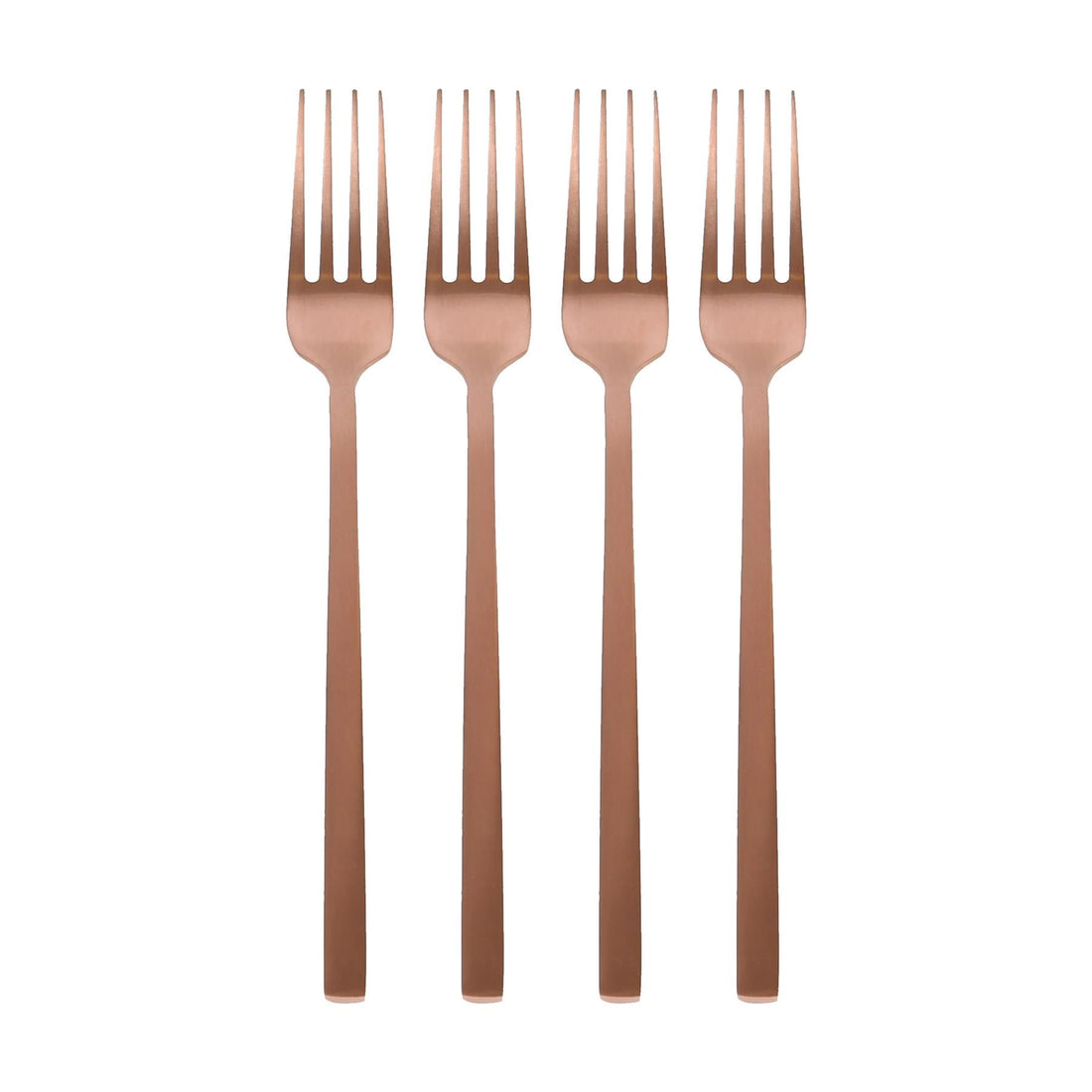 Copper 19.5cm Stainless Steel Dinner Forks - Pack of 4