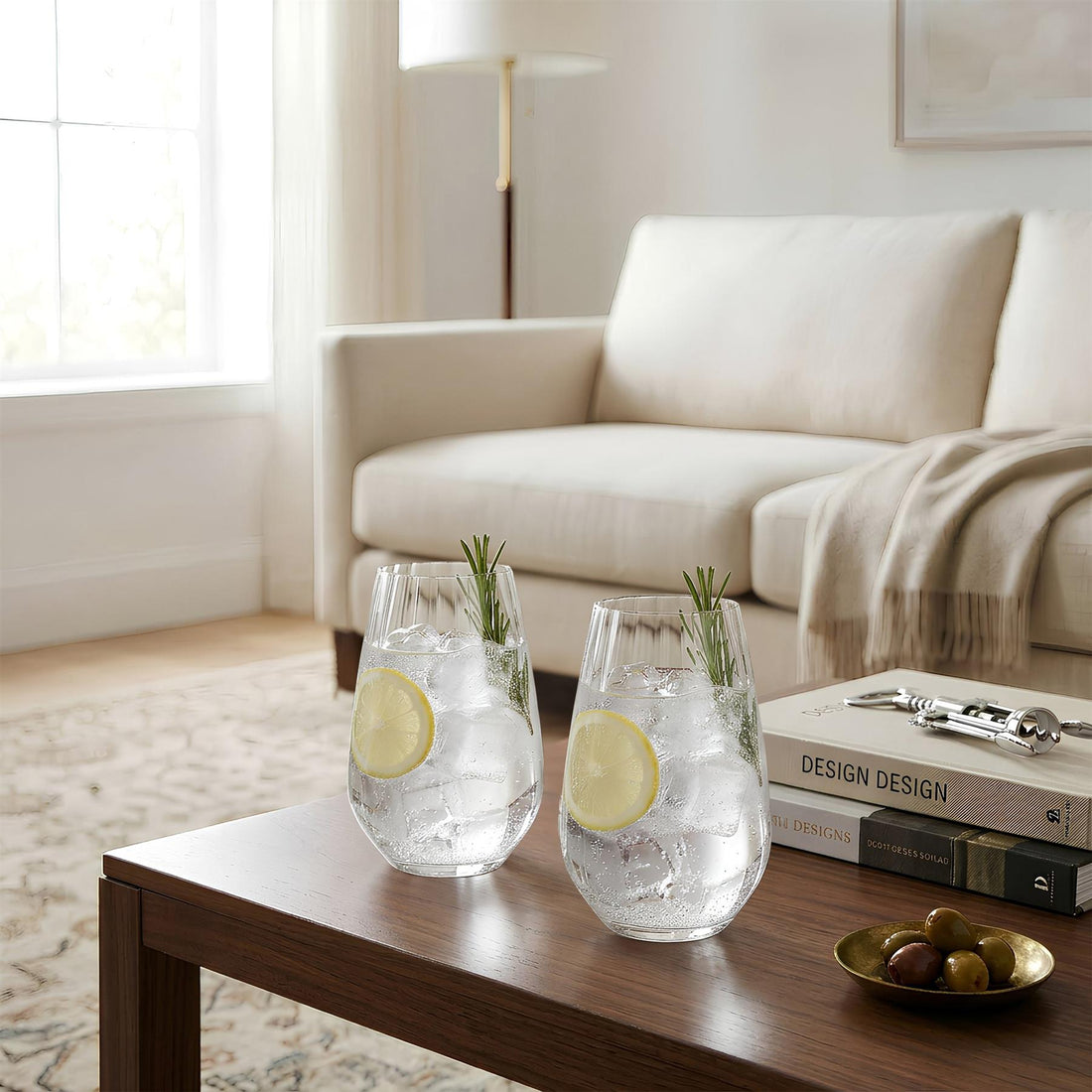 620ml Kensington Optic Crystal Highball Glasses - Pack of 6