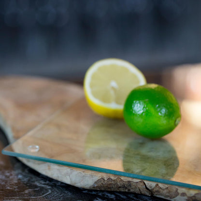 Rectangle Glass Chopping Board - 30cm x 20cm - Clear