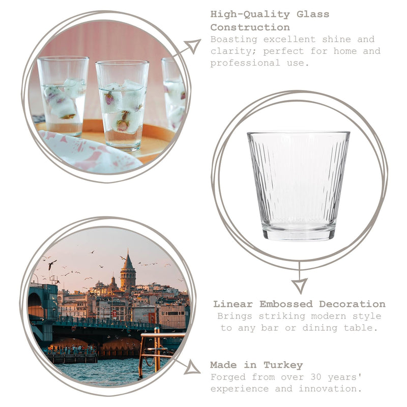 255ml Nora Glass Tumblers - Pack of 6 - By LAV