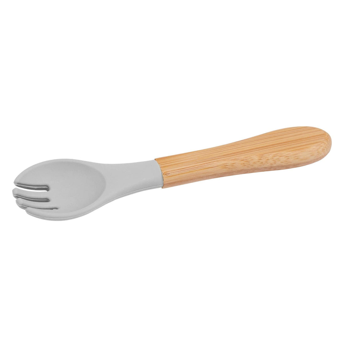 Bamboo Baby Weaning Fork with Grey Silicone Tip