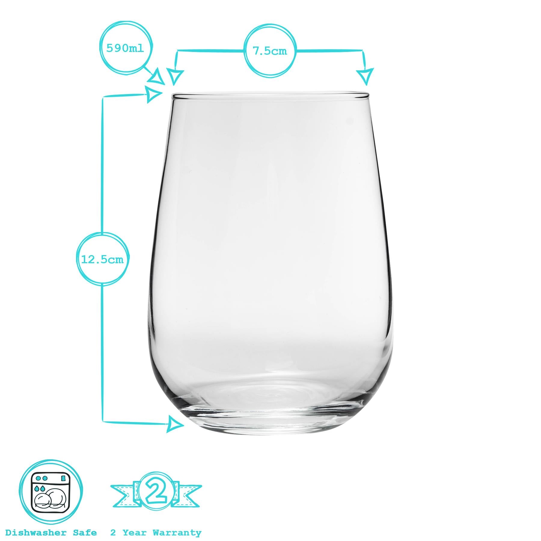 590ml Corto Stemless Gin Glasses - Pack of 6