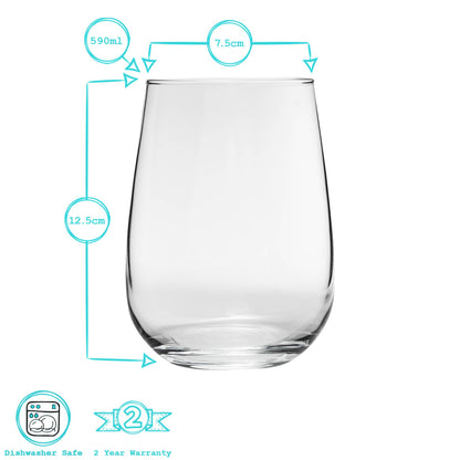 590ml Corto Stemless Gin Glasses - Pack of 6