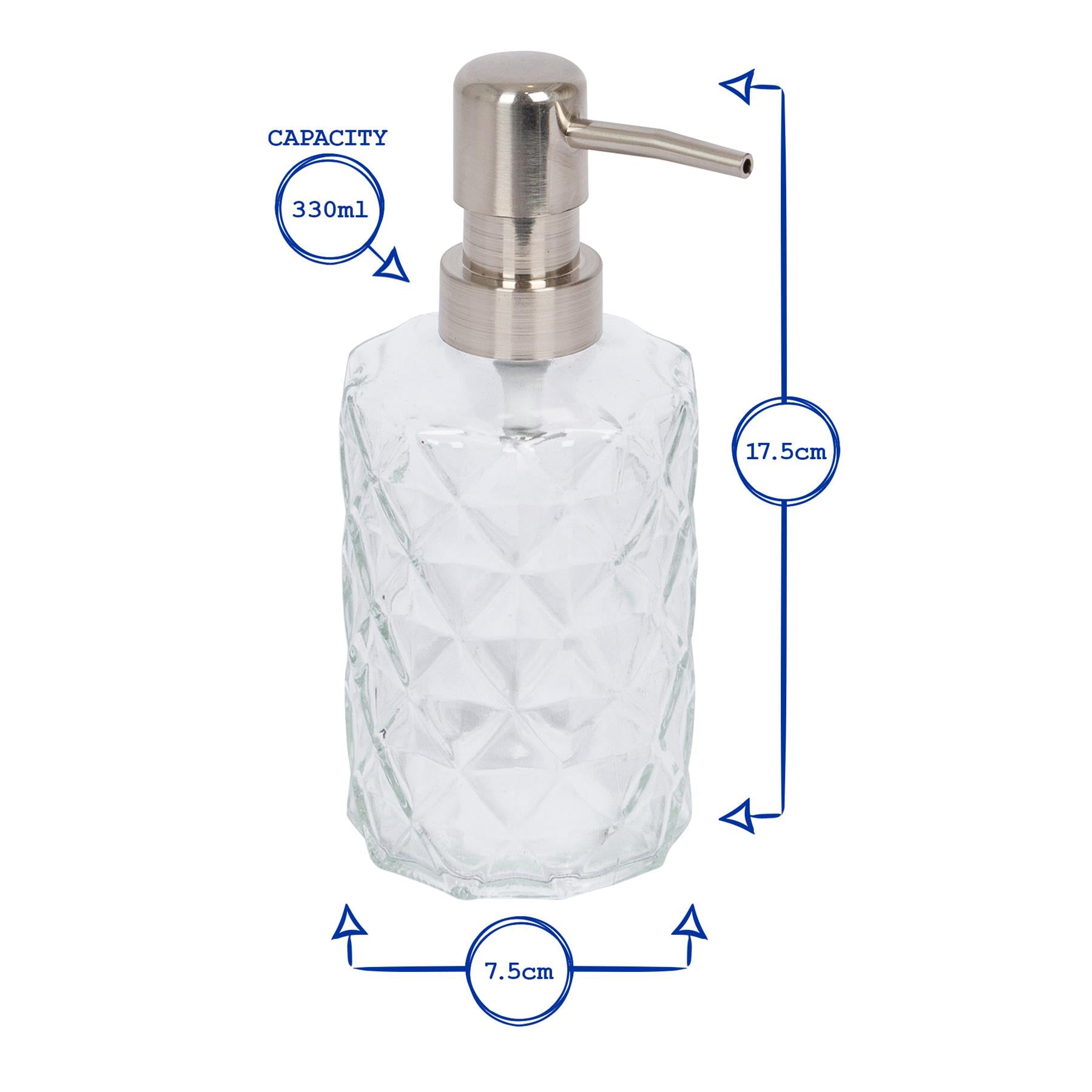 Prism Glass Soap Dispenser - 330ml