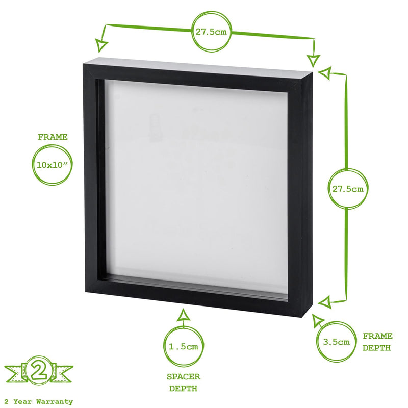 White 10" x 10" Box Frame with White Spacer - By Nicola Spring