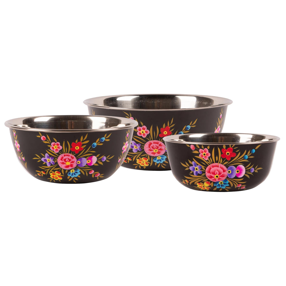 Pansy Hand-Painted Picnic Bowl Set - 3 Sizes