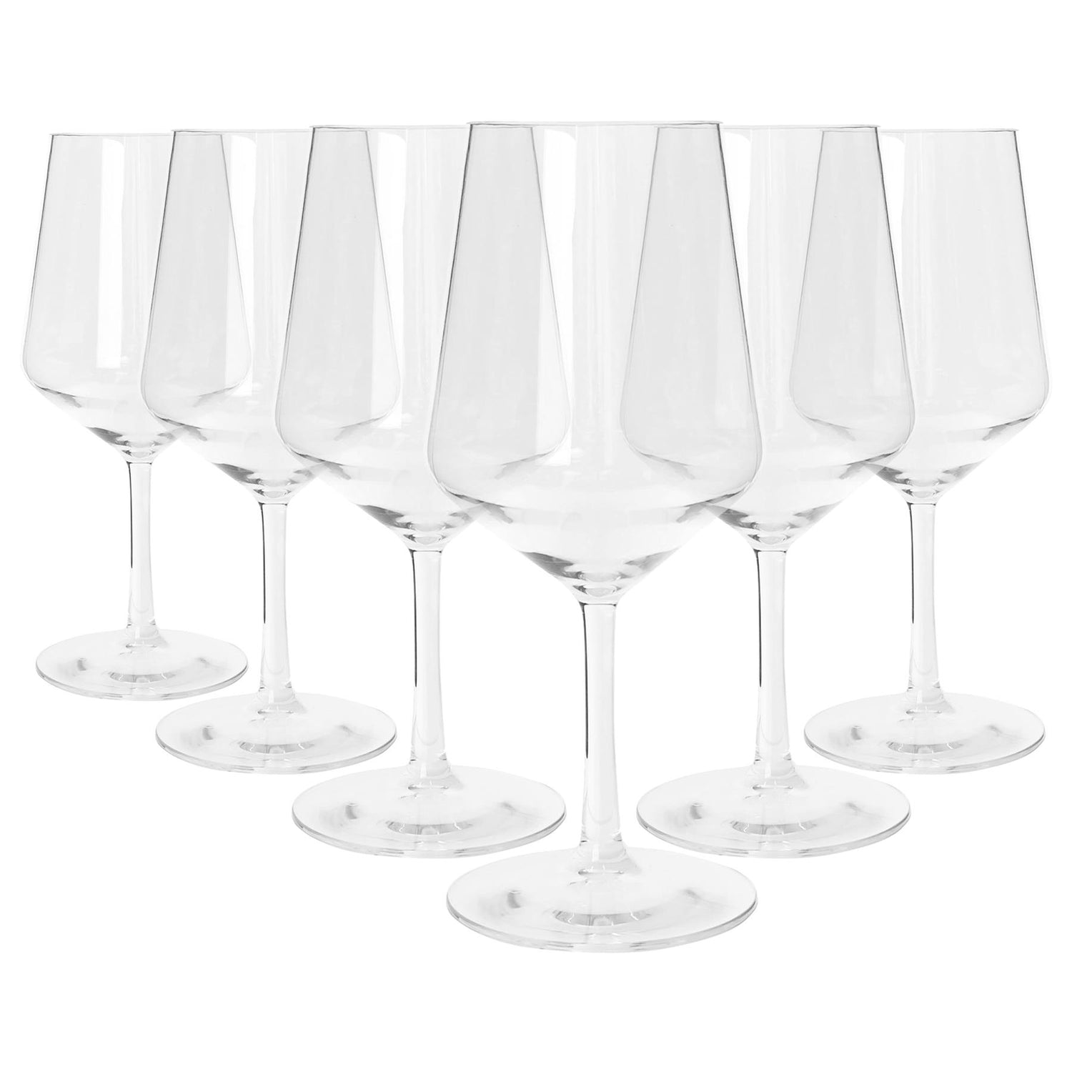 500ml Reusable Plastic Wine Glasses - Pack of 6 - By Argon Tableware