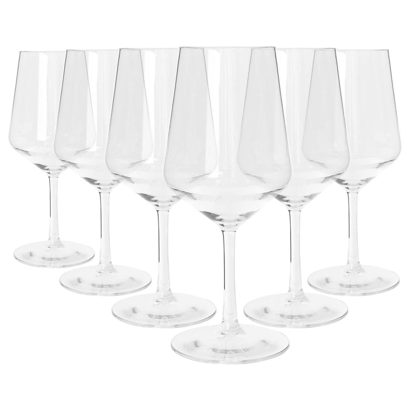 500ml Reusable Plastic Wine Glasses - Pack of 6 - By Argon Tableware