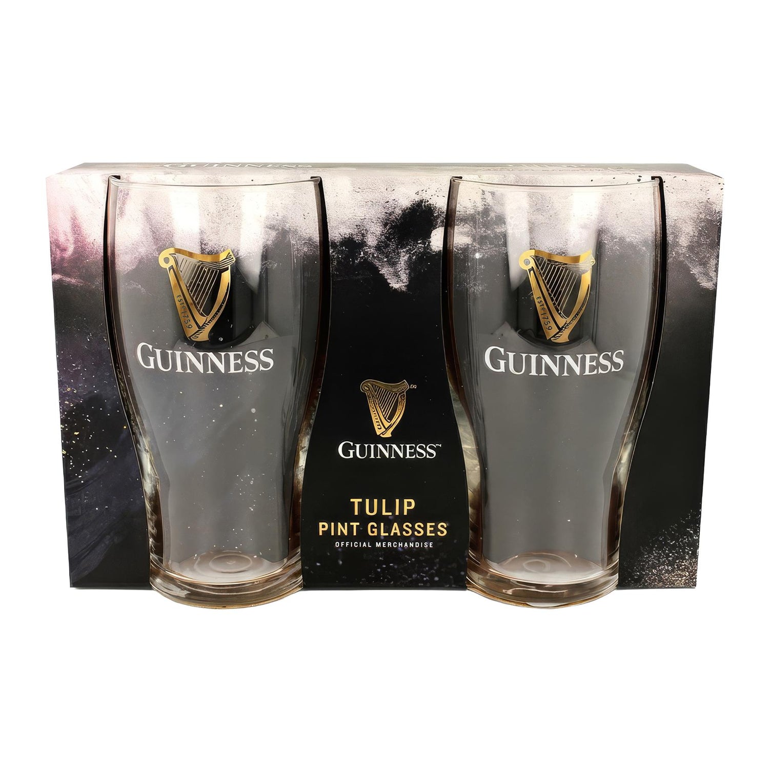 Guinness 2 Piece Tulip Pint Glass Set